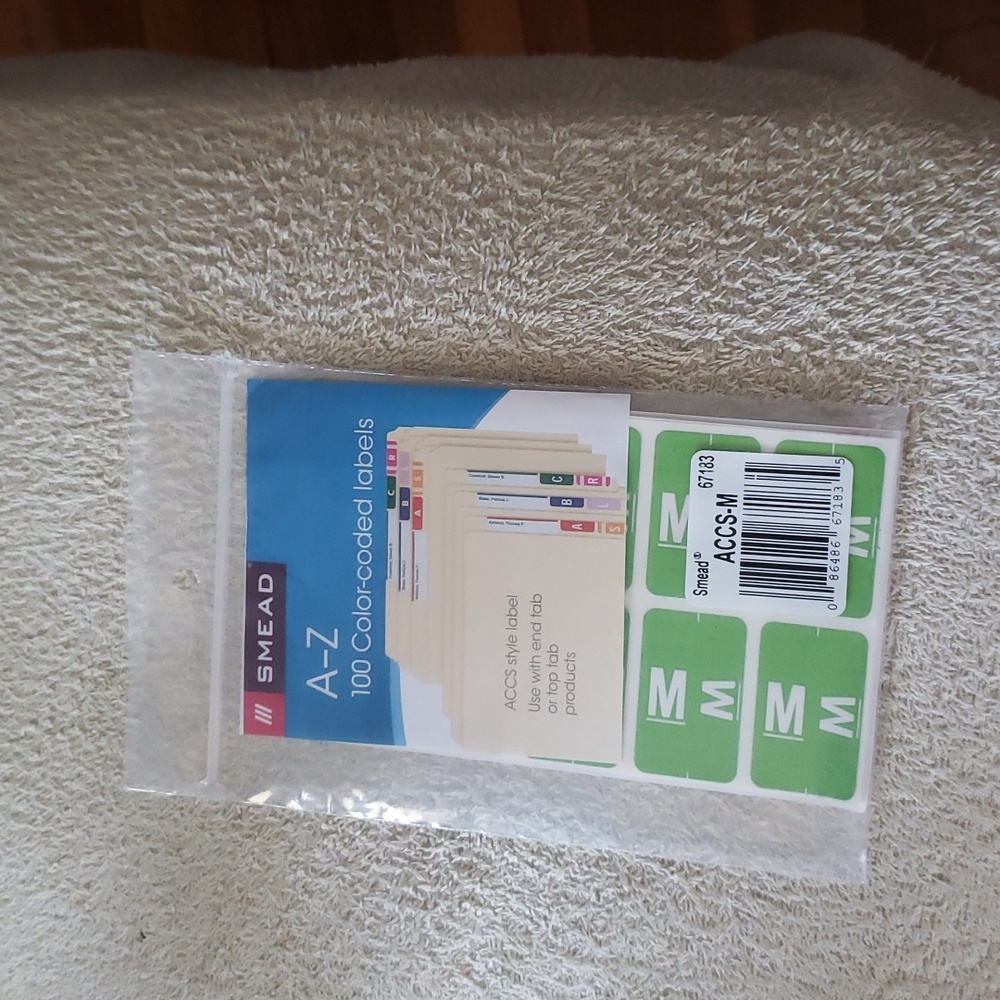 New Smead Color Labels "M"